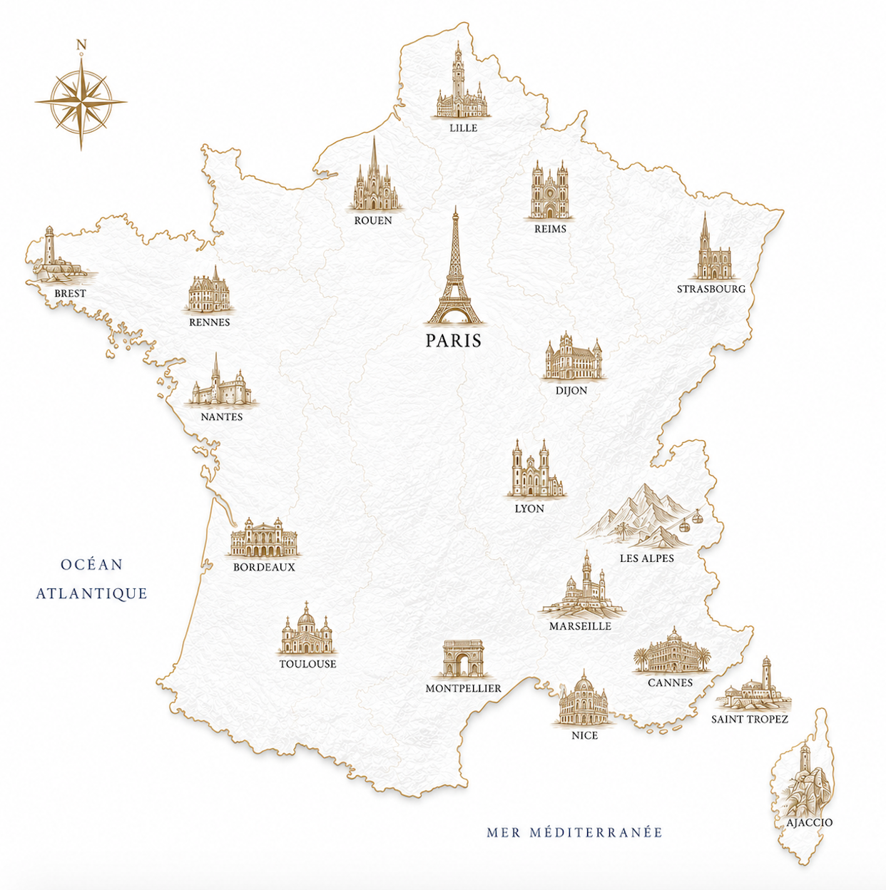 Map of Louis Properties markets across France